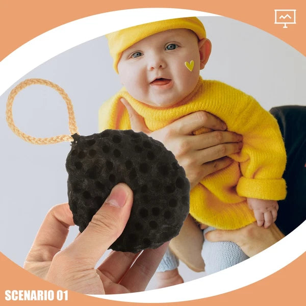 2 PCS Sponge Bath Wipe Exfoliating Shower Body Scrubber