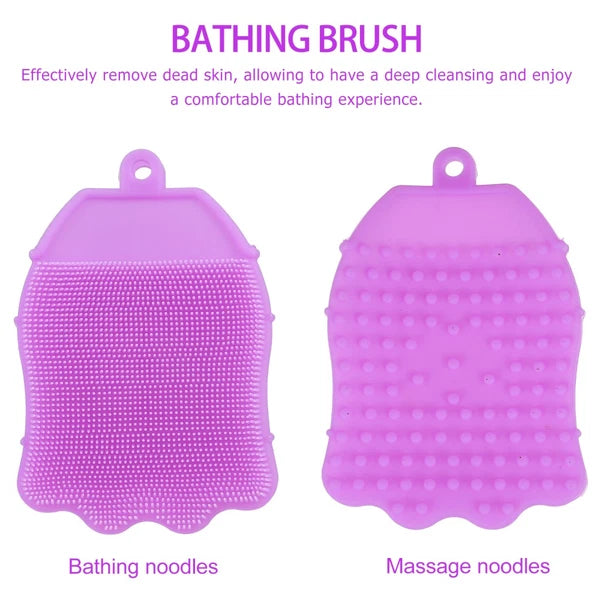 Silicone Hair Shampoo Child Baby Bath Brush Shower with Dispenser