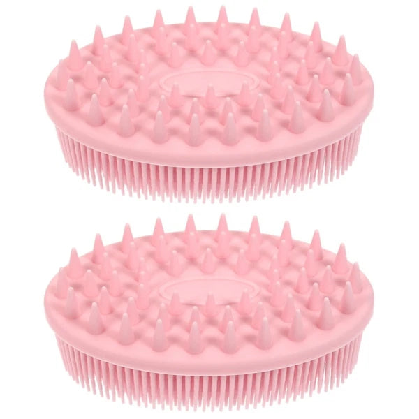 2 PCS Silicone Bath Brush Baby Child Shower Scrubber Shampoo for