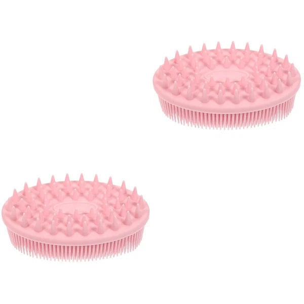 2 PCS Silicone Bath Brush Baby Child Shower Scrubber Shampoo for