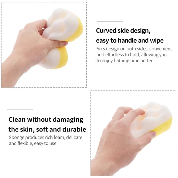 4 Pcs Exfoliating Sponge Baby Body Brush Bath Sponges for Bathing