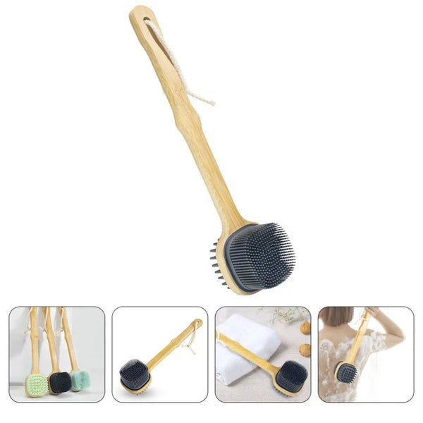 Bath Brush Miss Man Silicone Back Scrubber for Shower Long Handle