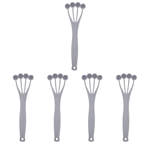 5 Pack Exfoliating Bath Brush Body Scrubber for Shower Tool Back