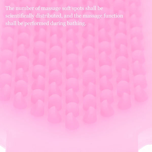 2 Pcs Silicone Massage Brush Exfoliating Mitt Body Rubber for Shower