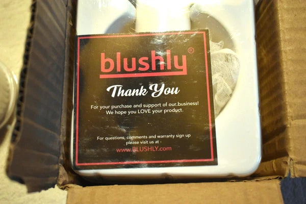 Blushly Rechargeable Exfoliating Body Brush: 6 Heads, 14"  Perfect for Showering