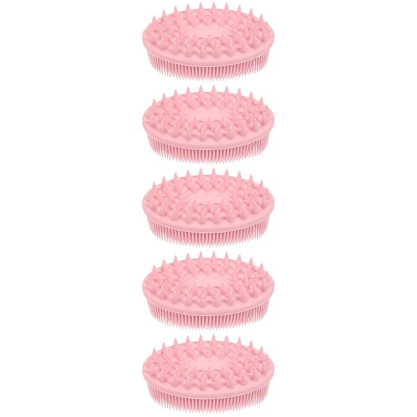 5 Count Silicone Bath Brush Man Child Baby Shampoo Brushes for Shower