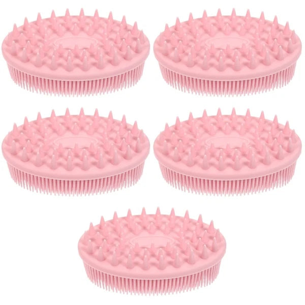 5 Count Silicone Bath Brush Man Child Baby Shampoo Brushes for Shower