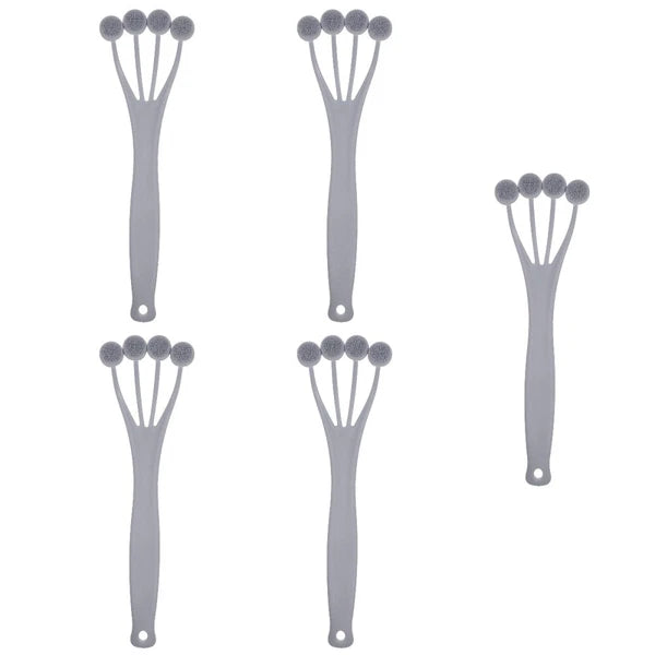 5 Pack Exfoliating Bath Brush Body Scrubber for Shower Tool Back