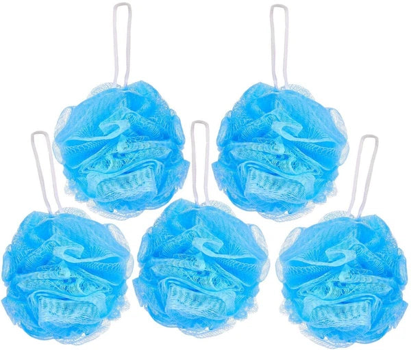 5 X Shower Ball Mesh Bath Flower Body Scrubber Brush Exfoliating Puff Sponge