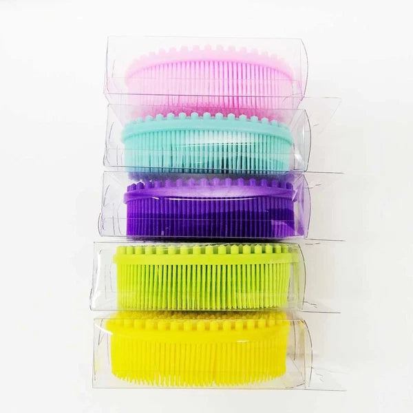 2 Pieces Bath Brush Body Scrubber Silicone Exfoliator Baby Bathing