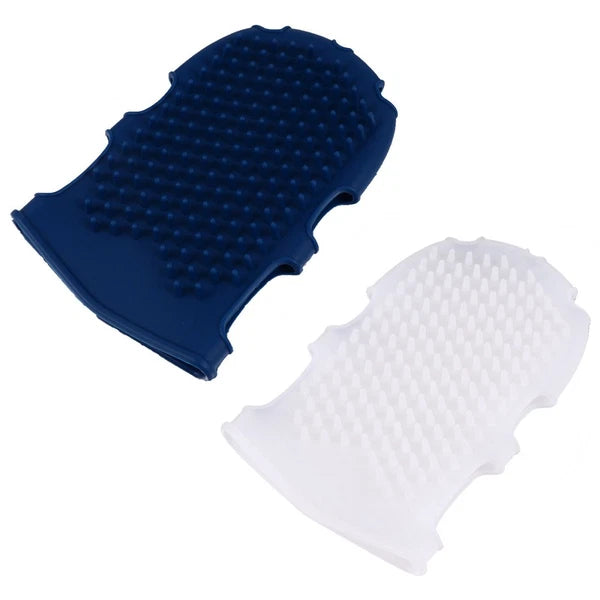 2 Pcs Silicone Massage Brush Exfoliating Mitt Body Rubber for Shower