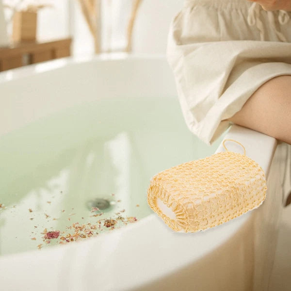 2 Pcs Silk Bath Towel Sisal Brush Body Exfoliator Exfoliating Scrubber Sponges