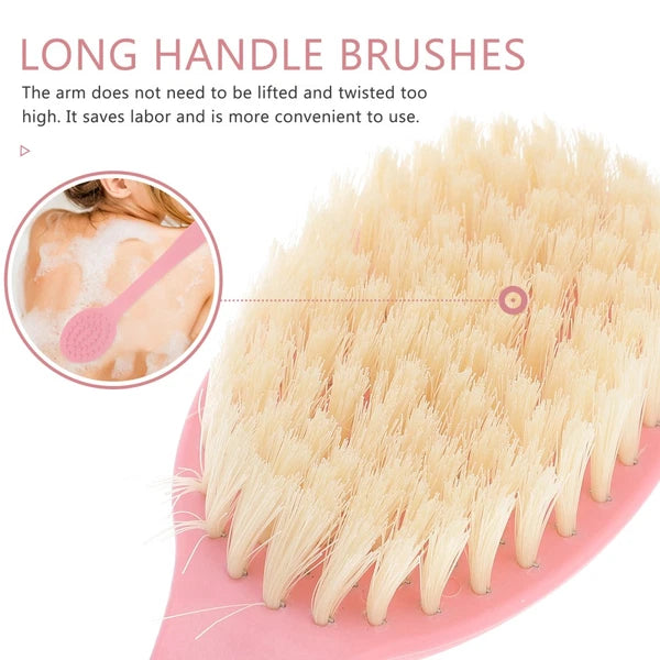 Long Handle Bath Brush Back Scrubber Soft Bristle for Shower Bath