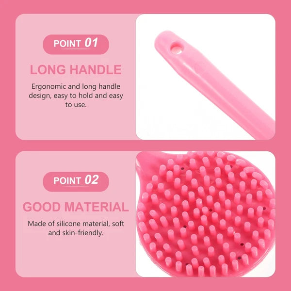 1 Set of Long Handle Detachable Dual Use Bathing Brush Massage Shower Brush
