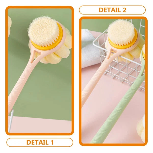 Bath Brush Shower Scrubber for Body Men Exfoliating Back with Handles