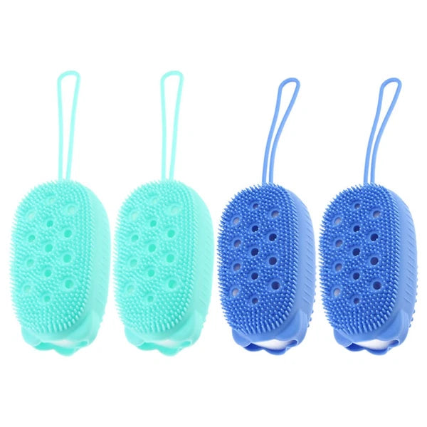 4 Pcs Scrub Brush Shower Scrubber for Body Baby Child Bath Scrubbing