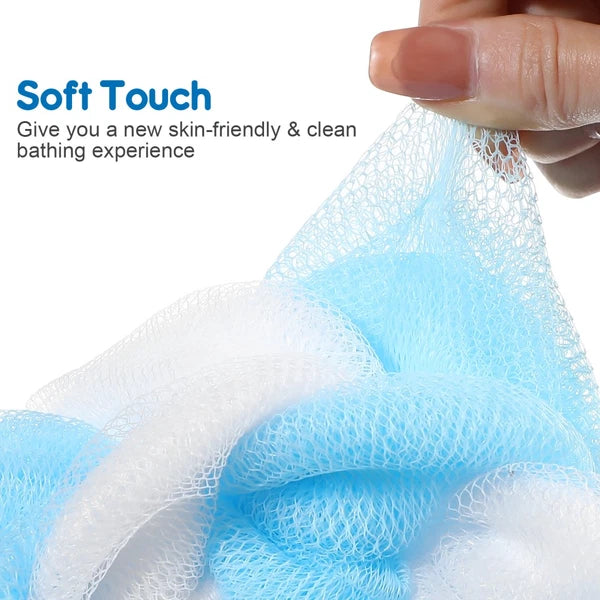 4pcs Long Bath Flower Bath Ball Lather Rub Bath Towel Bath Brush Shower Ball