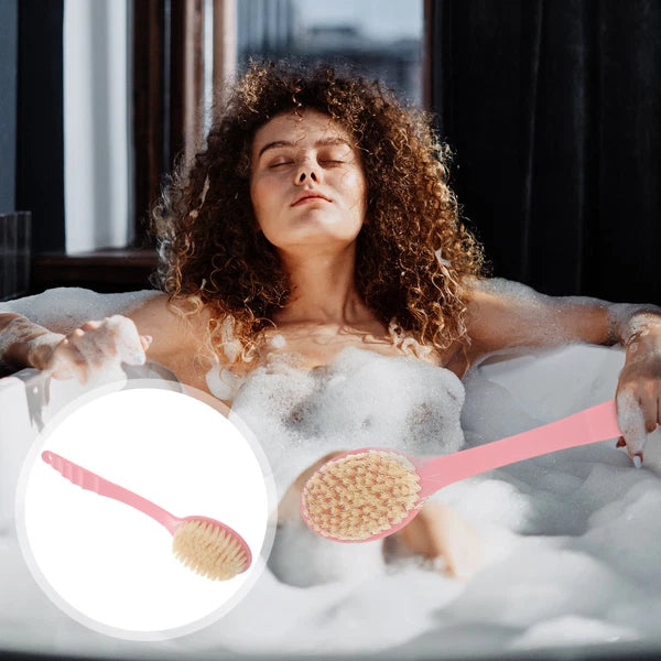 Long Handle Bath Brush Back Scrubber Soft Bristle for Shower Bath