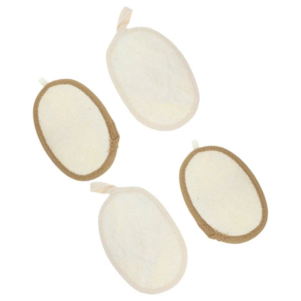 4 Pcs Exfoliating Loofah Scrubbing Pads Multi-functional Sponge Brush Scrubber