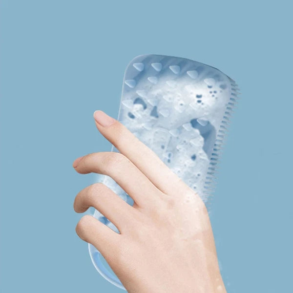 2 PCS Silicone Bath Brush Man Shower Scrubber for Nourishing Body