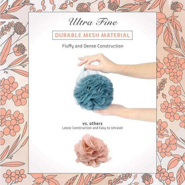 Deep Cleansing Loofah Sponge, Pack of 4, Bath and Shower, Exfoliating Body