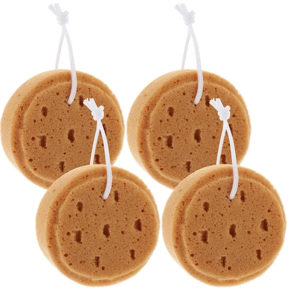 4 Pcs Bath Sponge Scrubbing Sponges Exfoliating Shower Scrubber for Body