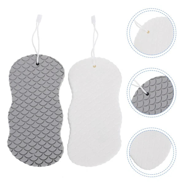 Set of 2 Baby Bath Sponge Newborn Body Scrubber Towel Shower Brush for
