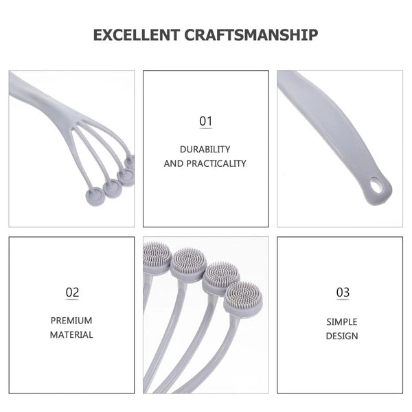 4 PCS Exfoliating Bath Brush Brushes for Women Shower Back Scrubber