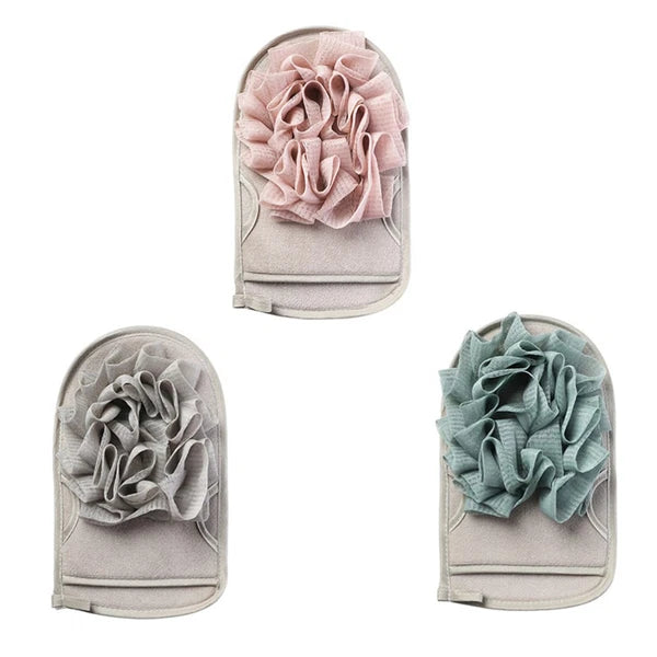 3 Pcs Shower Scrubber Sponge Bath Mitt Dual Side Exfoliating Body Brush