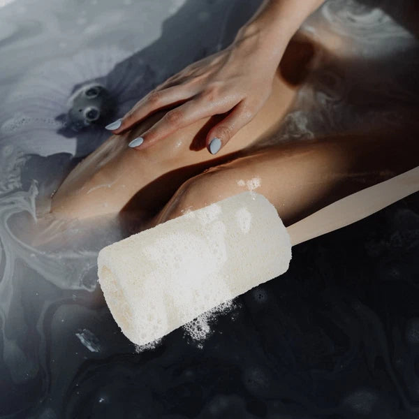 2 Pcs Loofah Bath Brush Exfoliating Sponge Man Shower Skin Cleaning Exfoliator