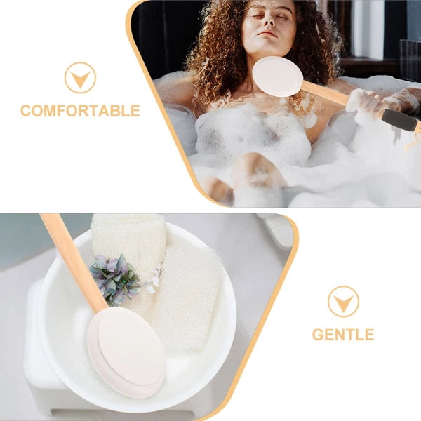 Anti-slip Bath Brush Set Man Miss Cream Back Applicator Moisturizer