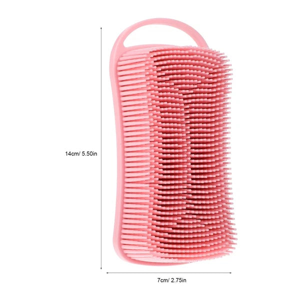 2 Pcs Silicone Shower Brush Man Back Exfoliator Scrubber Men Body Brushes