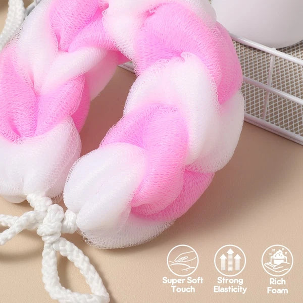 4pcs Long Bath Flower Bath Ball Lather Rub Bath Towel Bath Brush Shower Ball