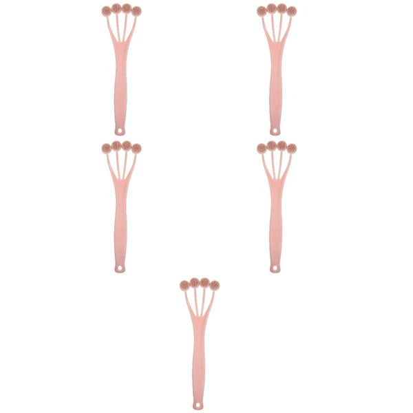 5 PCS Exfoliating Bath Brush Body Scrubber for Shower Long Handle