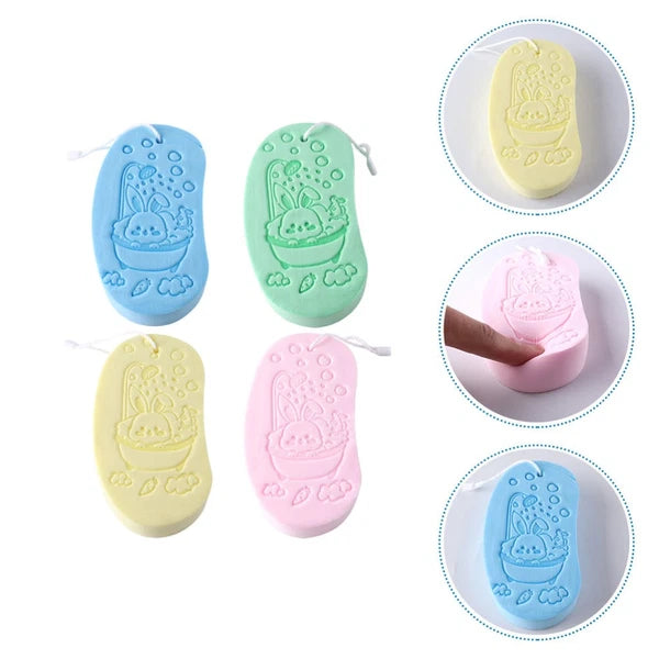 4 Pcs Bath Sponge Child Shower Loofah Sponges for Children Soft Baby Brush