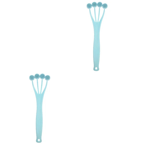 2 Pieces Exfoliating Bath Brush Miss Man Shower Back Accessories