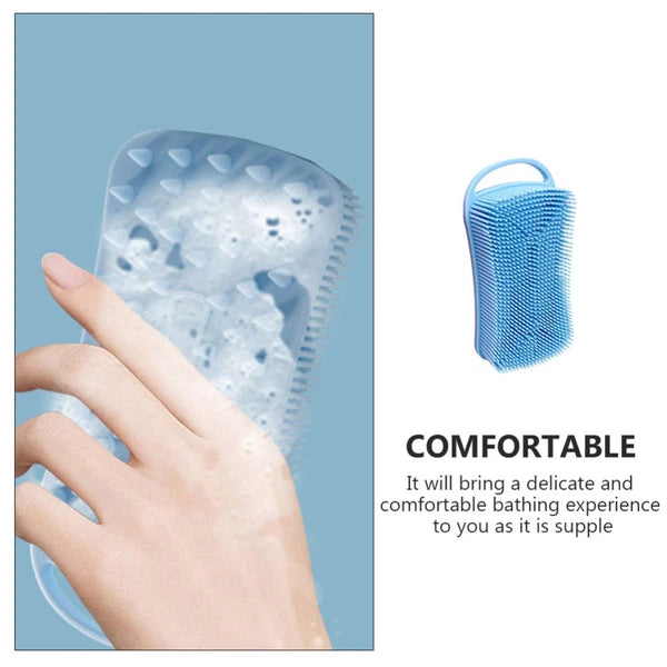 2 PCS Silicone Bath Brush Man Shower Scrubber for Nourishing Body