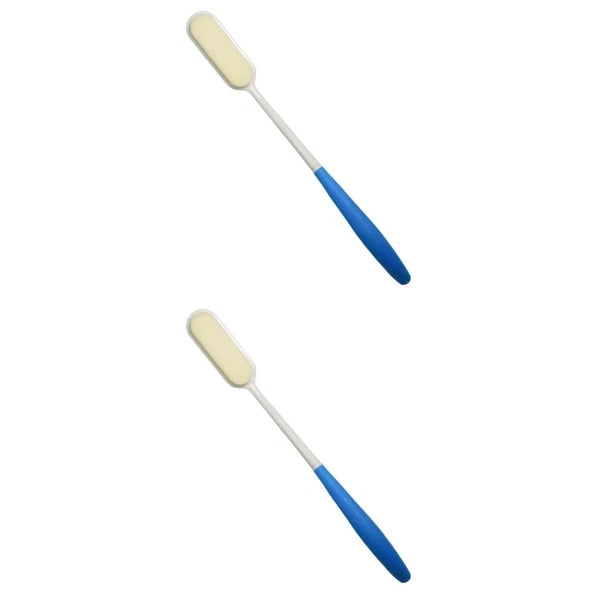 2 Pcs Long-handled Bath Scrubber Man Child Loofah Brush Back Scrubbing Shower