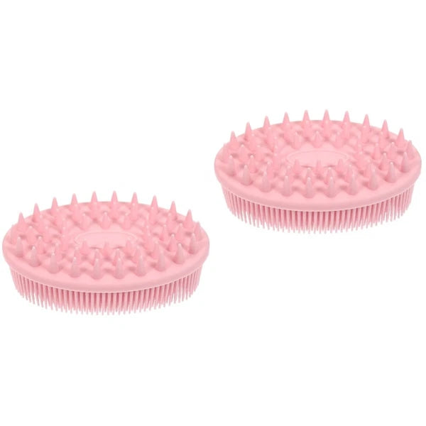 2 PCS Silicone Bath Brush Baby Child Shower Scrubber Shampoo for