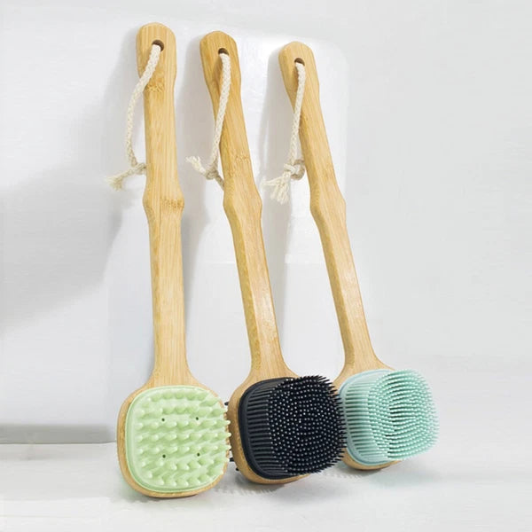 Bath Brush Miss Man Silicone Back Scrubber for Shower Long Handle