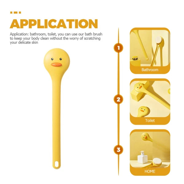 2 PCS Bath Brush Wall-mounted Intelligent Scrubber Backbrush for Shower