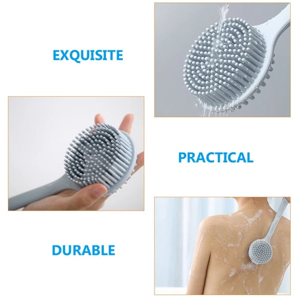 Bath Brush Man Silicon Body Scrubber Exfoliating Back for Shower