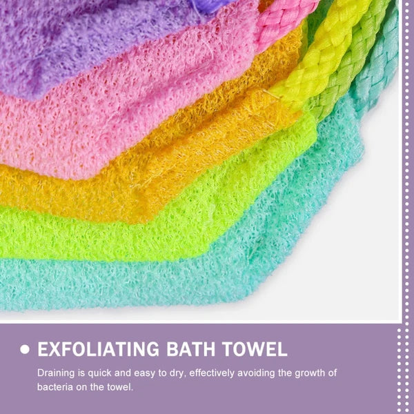 3 Pcs Bath Towel Child Back Brush for Shower Exfoliating Scrubber Exfoliator