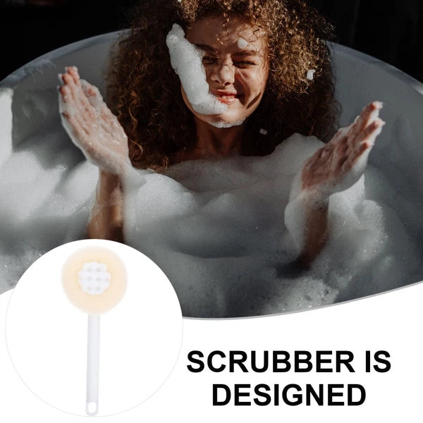 Bath Brush Sponge Body Scrubber with Handle Adaptive Shower Brushes