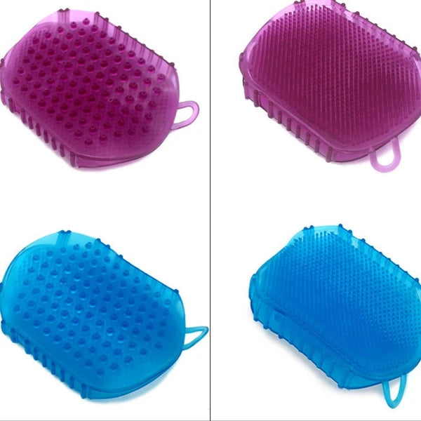Couple Bath Anti Cellulite Body Massager Silicon Brush Glove Scrub Shower 3Color