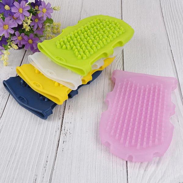 1Pc Silicone massage scrub gloves for peeling body bath brush exfoliating glo Yf