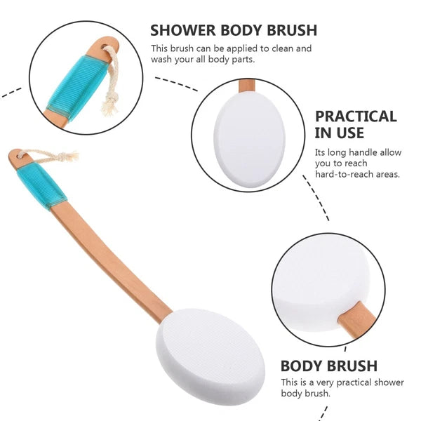 Bath Brush Scrubber for Body Exfoliating Loofah Skin Back Shower