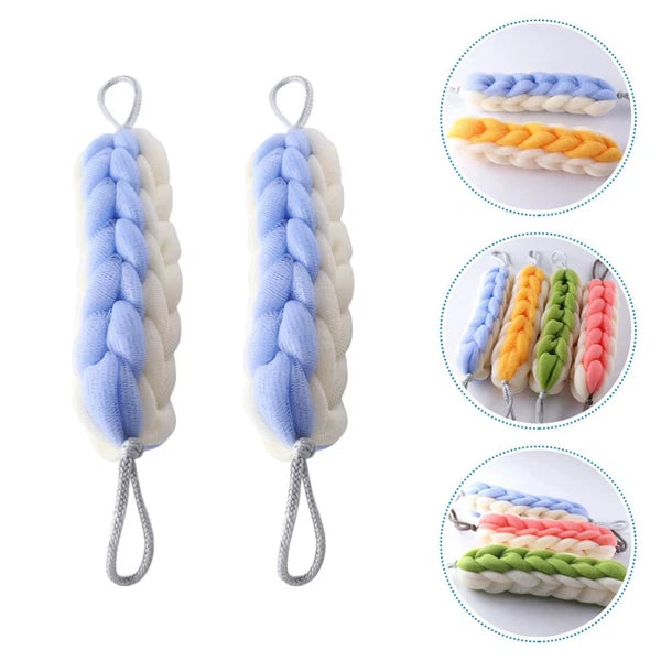 2 Pcs Bath Bar Man Miss Scrubbers for Cleaning Wall Mounted Exfoliating Brush