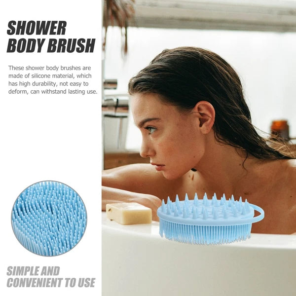 2 Pcs Bath Brush Soft Body Scrubber Man Skin Exfoliator Exfoliating Back