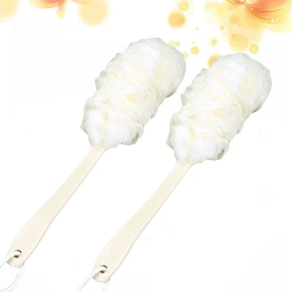 2 Pcs Rub The Back Bath Flowers Washers for Shower Cleaning Brush